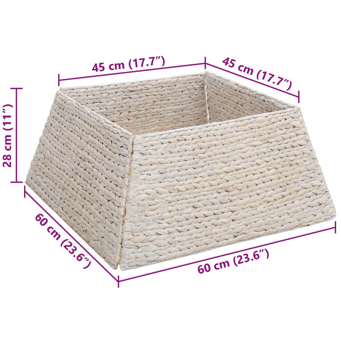 Kerstboomkraag Wit 60 x 60 x 28 cm Waterhyacint is nu te koop bij PeponiXL, paradijselijk wonen!
