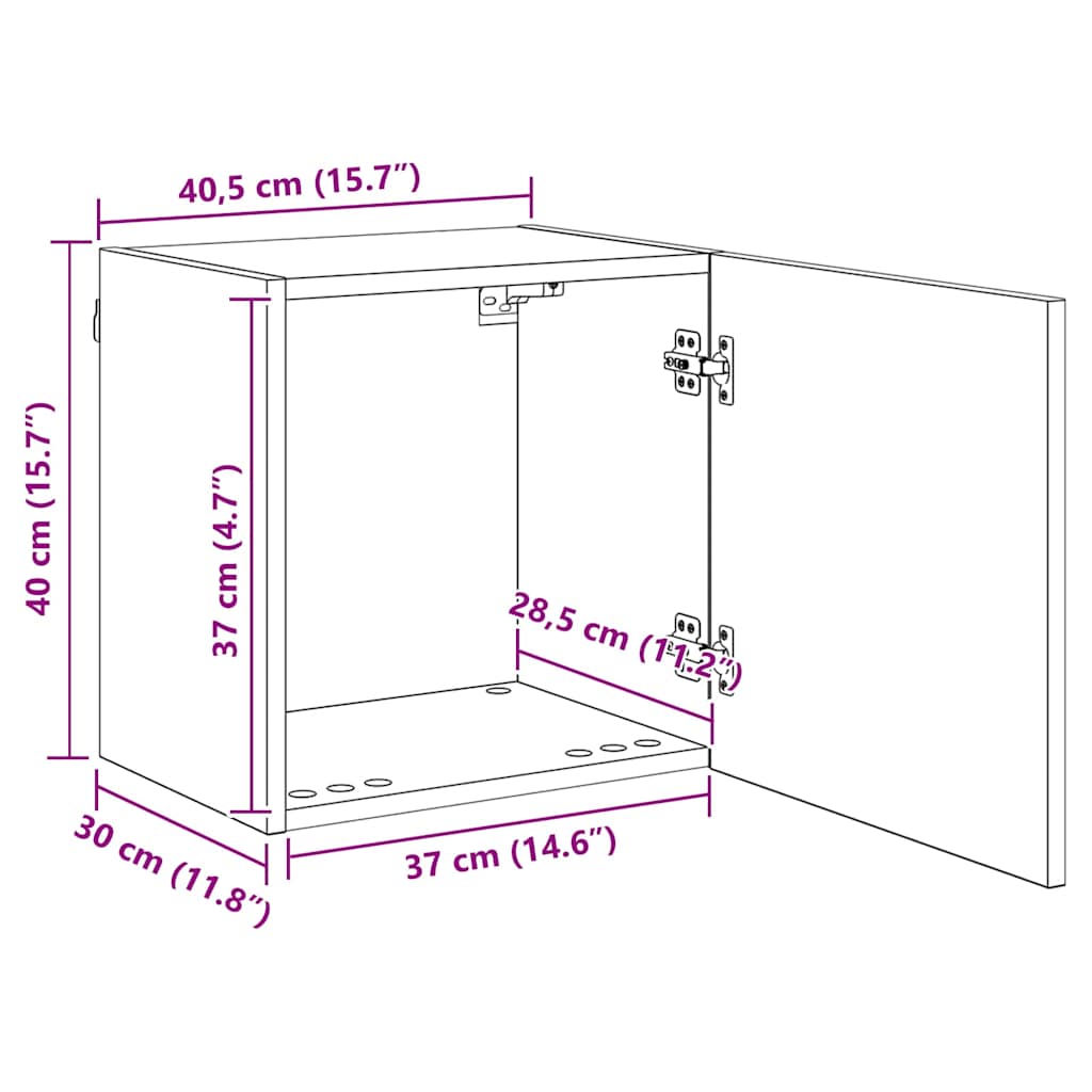 TV Wandmeubels 4 pcs Artisan Eiken Bewerkt hout is nu te koop bij PeponiXL, paradijselijk wonen!