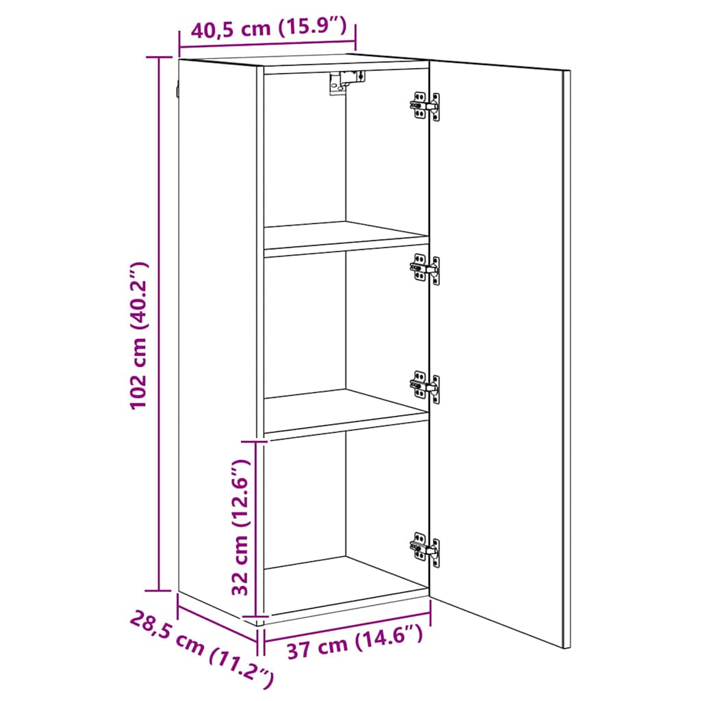 TV Wandmeubels 4 pcs Zwart Eiken Bewerkt hout is nu te koop bij PeponiXL, paradijselijk wonen!