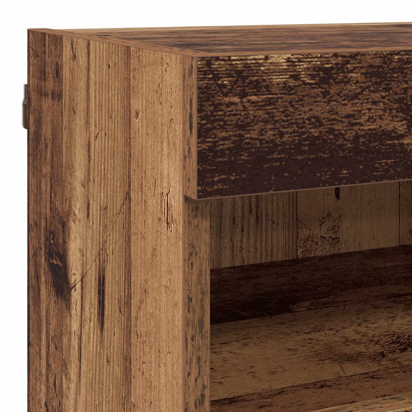 TV Wand Eenheden met LED met LED 5 pcs Oud Hout 80 x 30 x 40 cm is nu te koop bij PeponiXL, paradijselijk wonen!