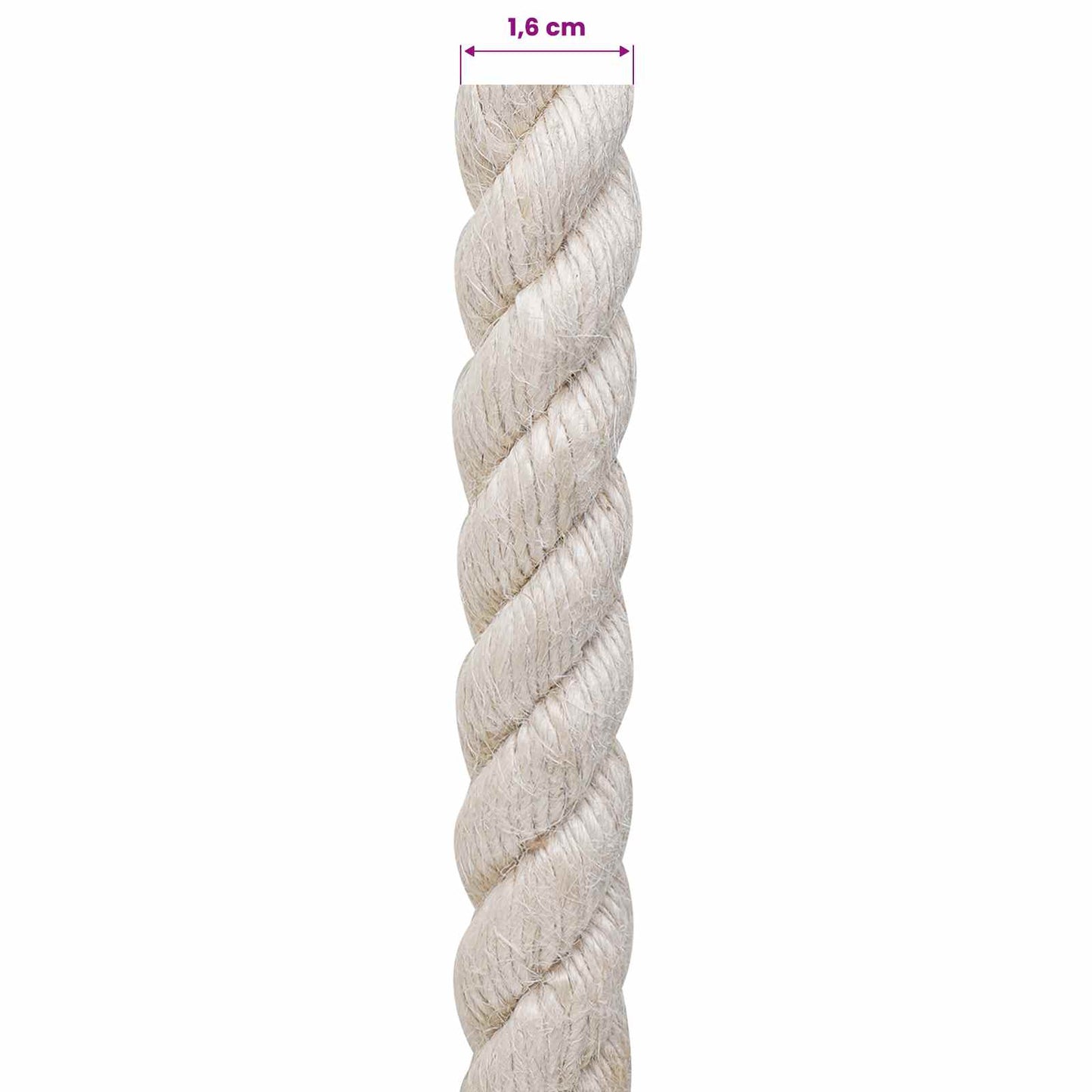 Jute Touw 16 Wit 100% Tossa jute is nu te koop bij PeponiXL, paradijselijk wonen!