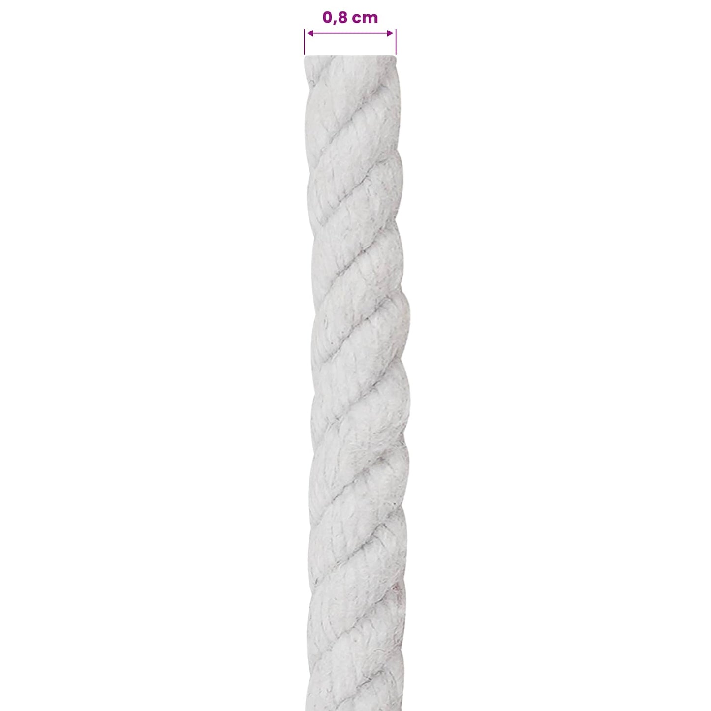 Touw Wit 0,8 x 0,8 x 5000 cm Katoen is nu te koop bij PeponiXL, paradijselijk wonen!