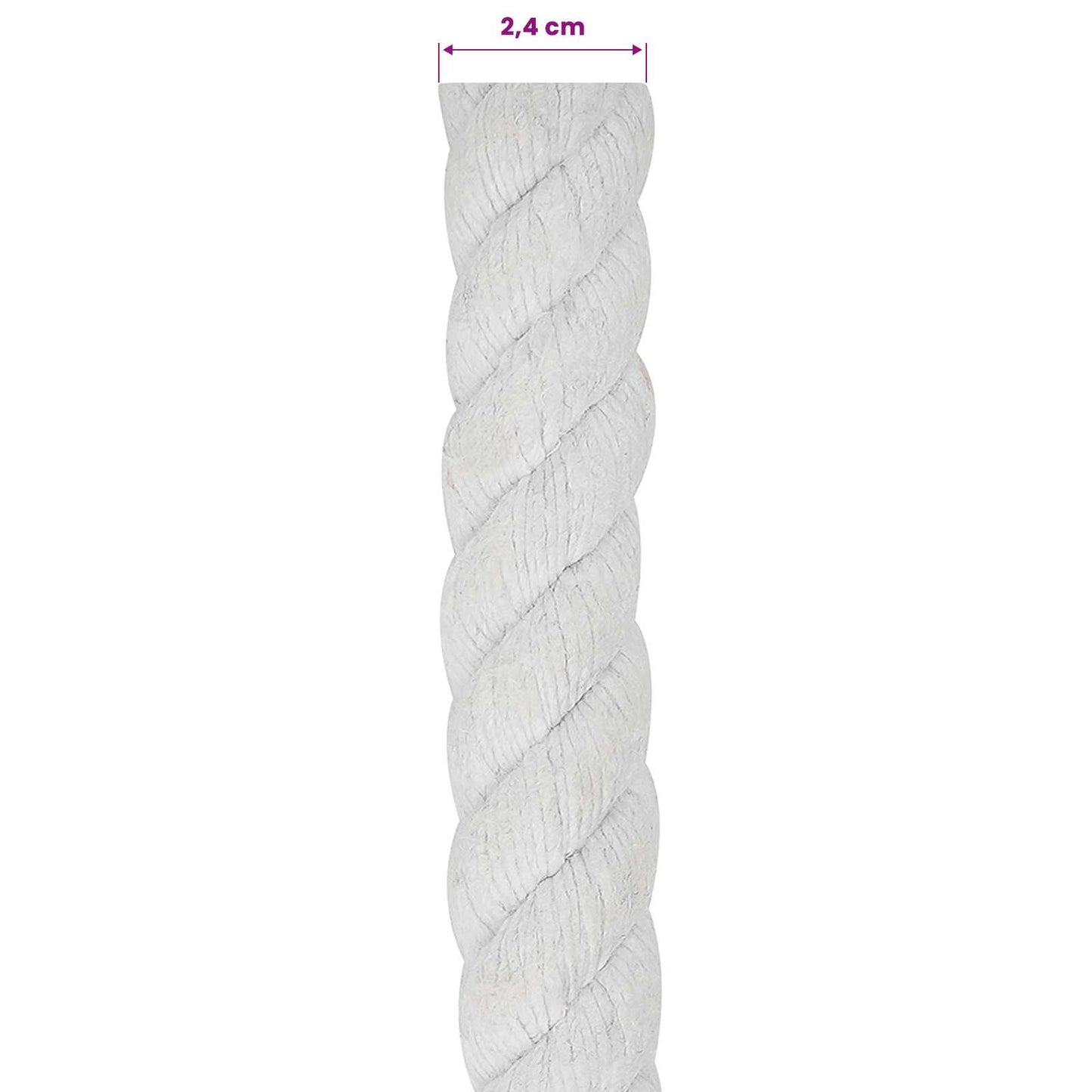 Touw Wit 2,4 x 2,4 x 5000 cm Katoen is nu te koop bij PeponiXL, paradijselijk wonen!