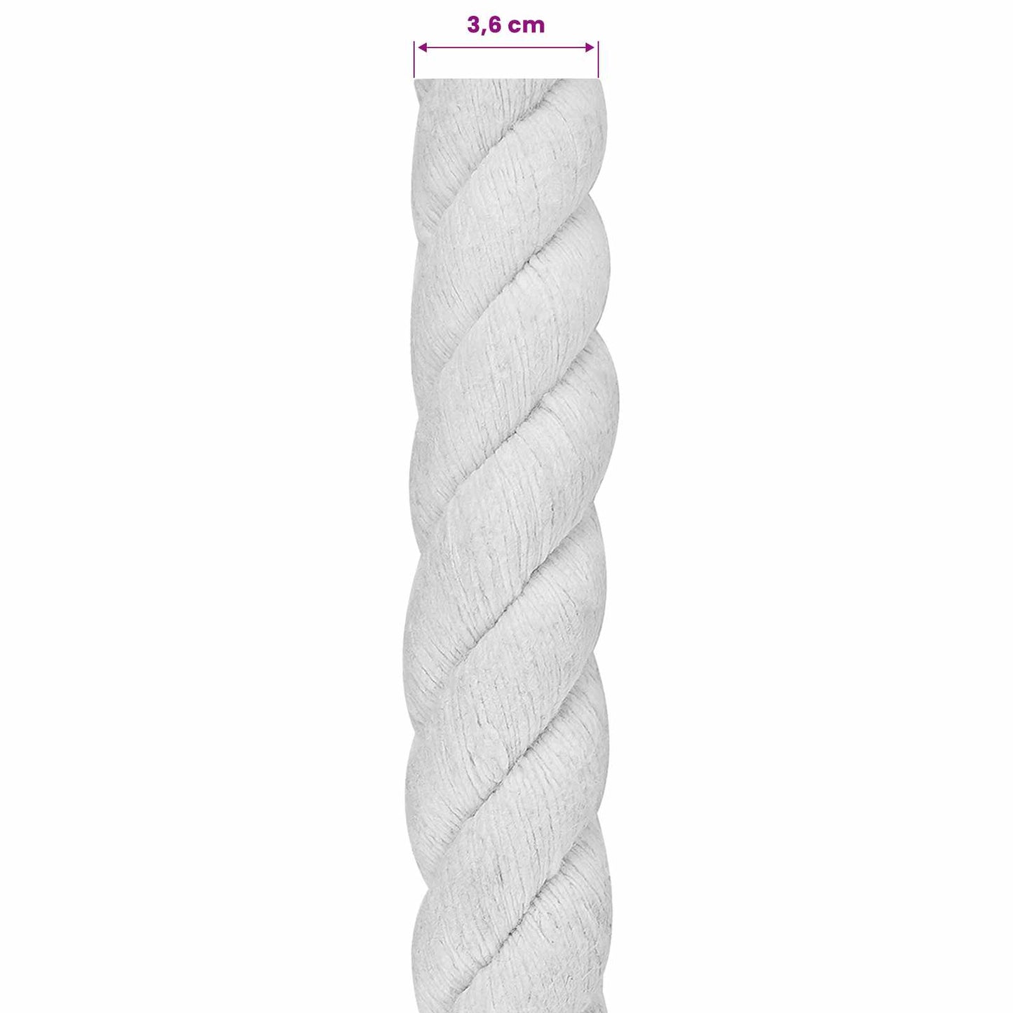 Touw Wit 3,6 x 3,6 x 500 cm Katoen is nu te koop bij PeponiXL, paradijselijk wonen!