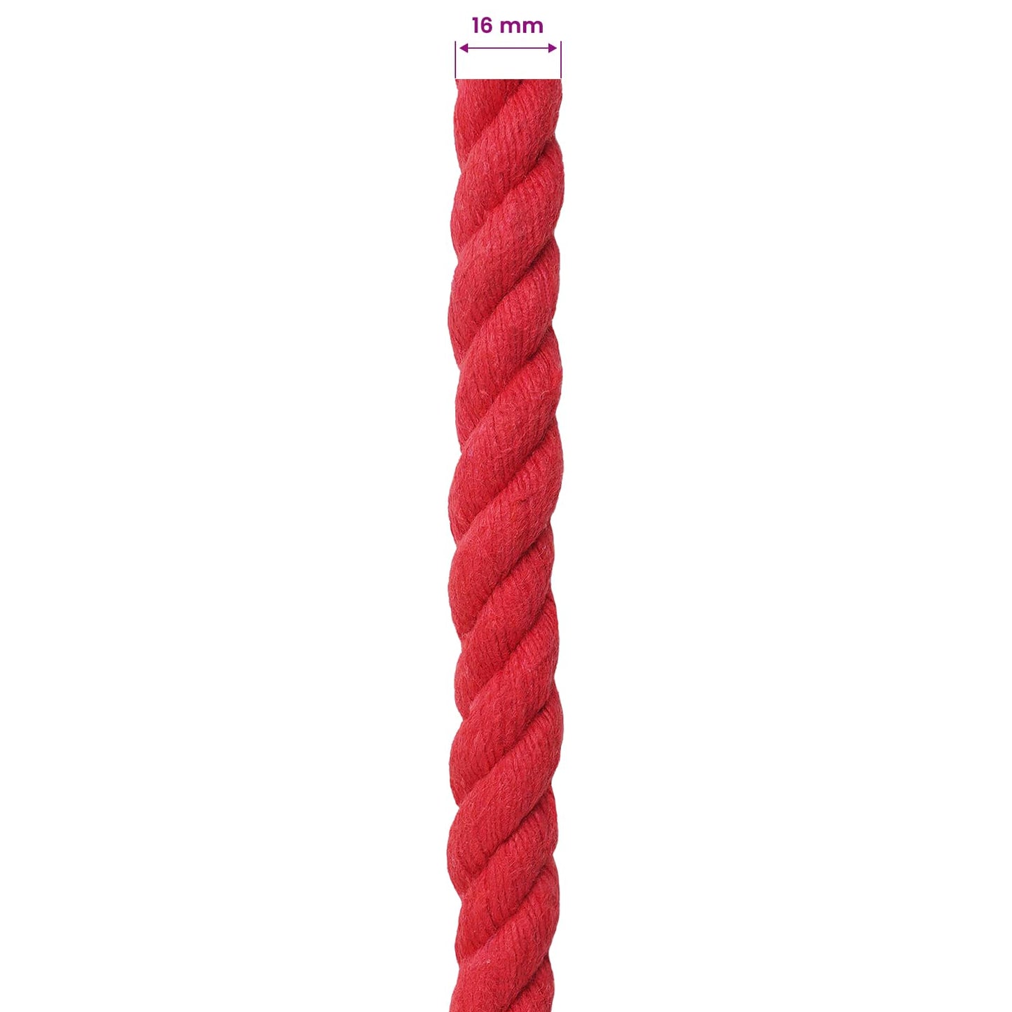 Touw Rood 1,6 x 1,6 x 10000 cm Katoen is nu te koop bij PeponiXL, paradijselijk wonen!