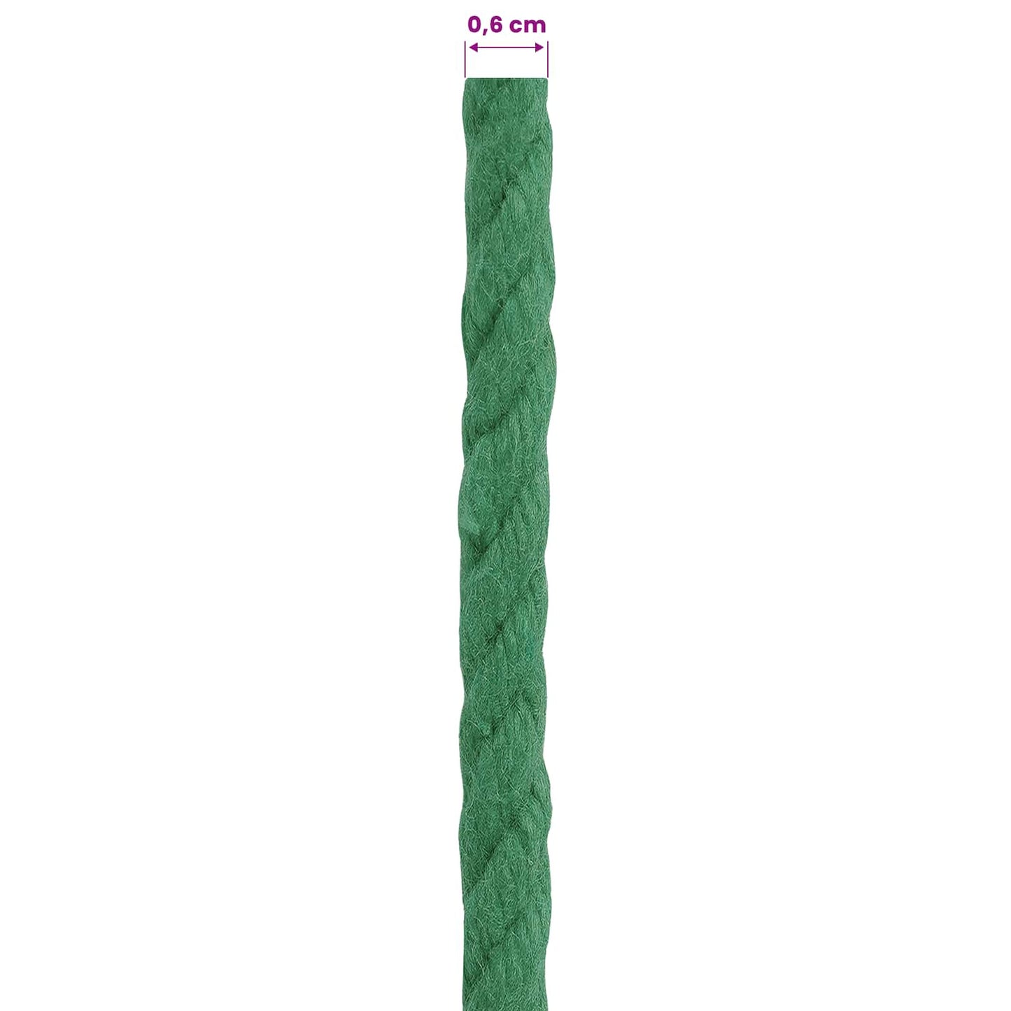Touw Groen 0,6 x 0,6 x 2500 cm Katoen