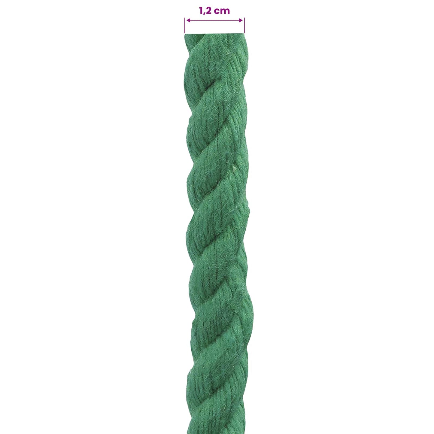 Touw Groen 1,2 x 1,2 x 25000 cm Katoen