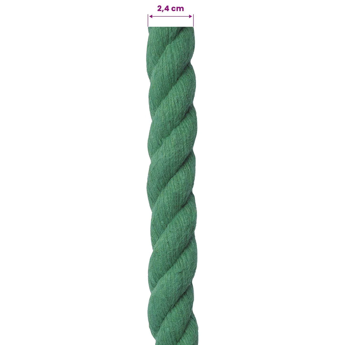 Touw Groen 2,4 x 2,4 x 2500 cm Katoen