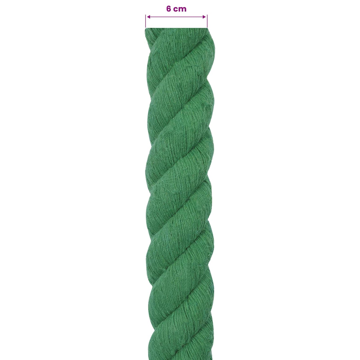 Touw Groen 6 x 6 x 500 cm Katoen
