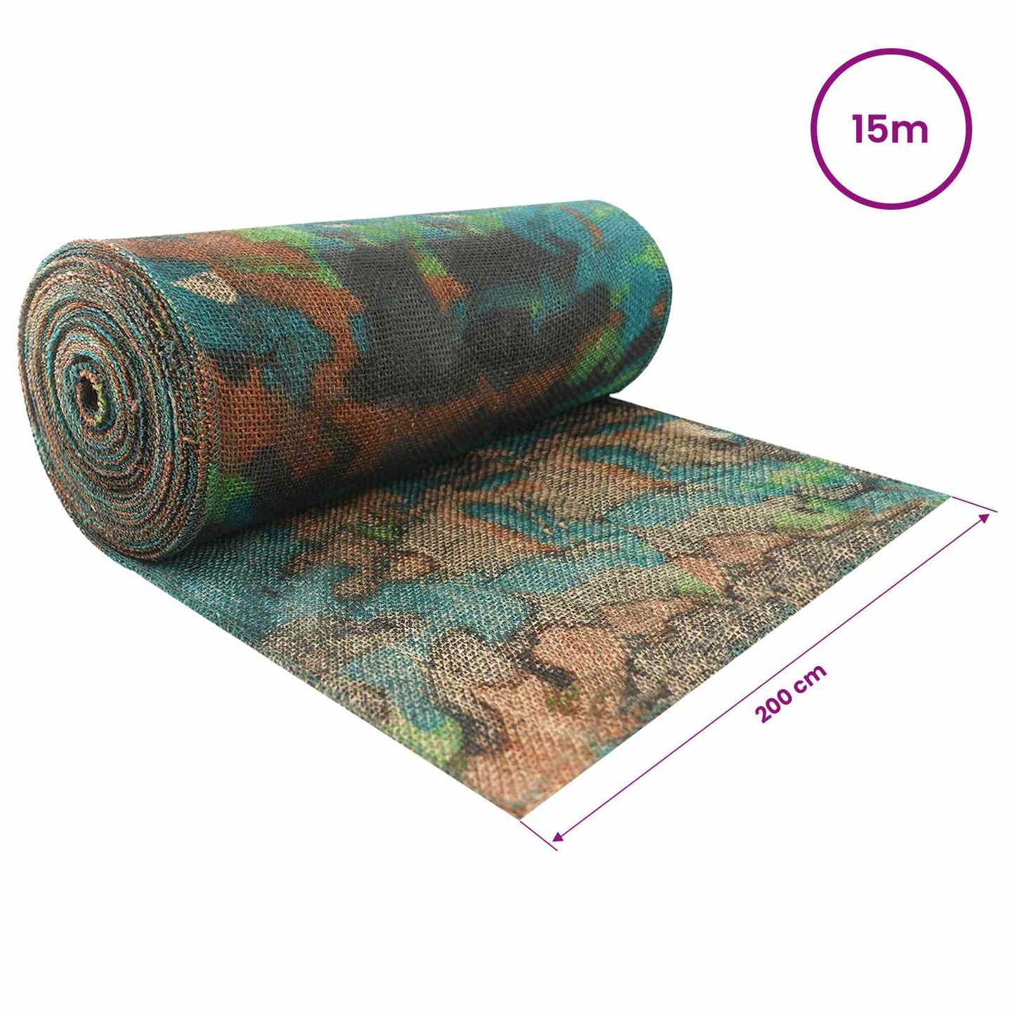 Jute Rol Camouflage 200 x 1500 cm is nu te koop bij PeponiXL, paradijselijk wonen!