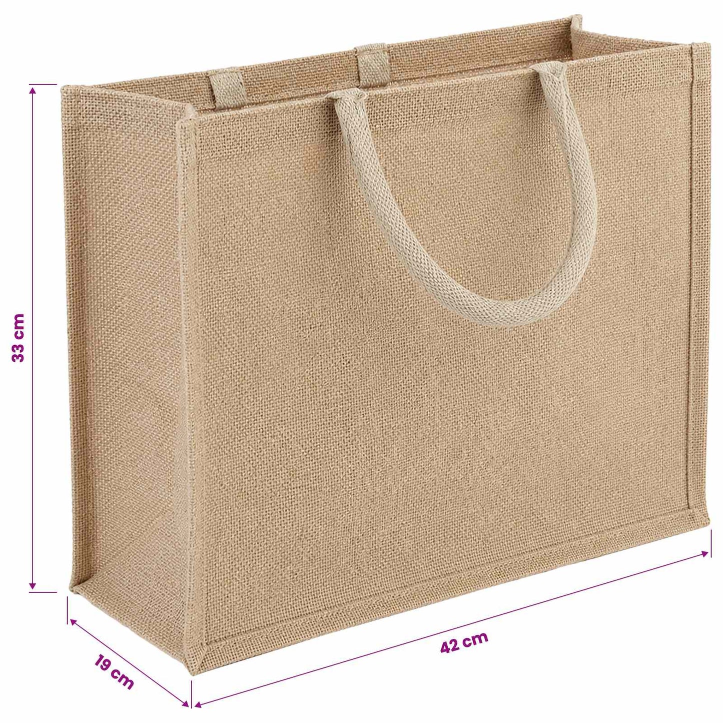 Jute handtassen 10 pcs Naturel 42 x 33 x 19 cm 100% Tossa Jute is nu te koop bij PeponiXL, paradijselijk wonen!