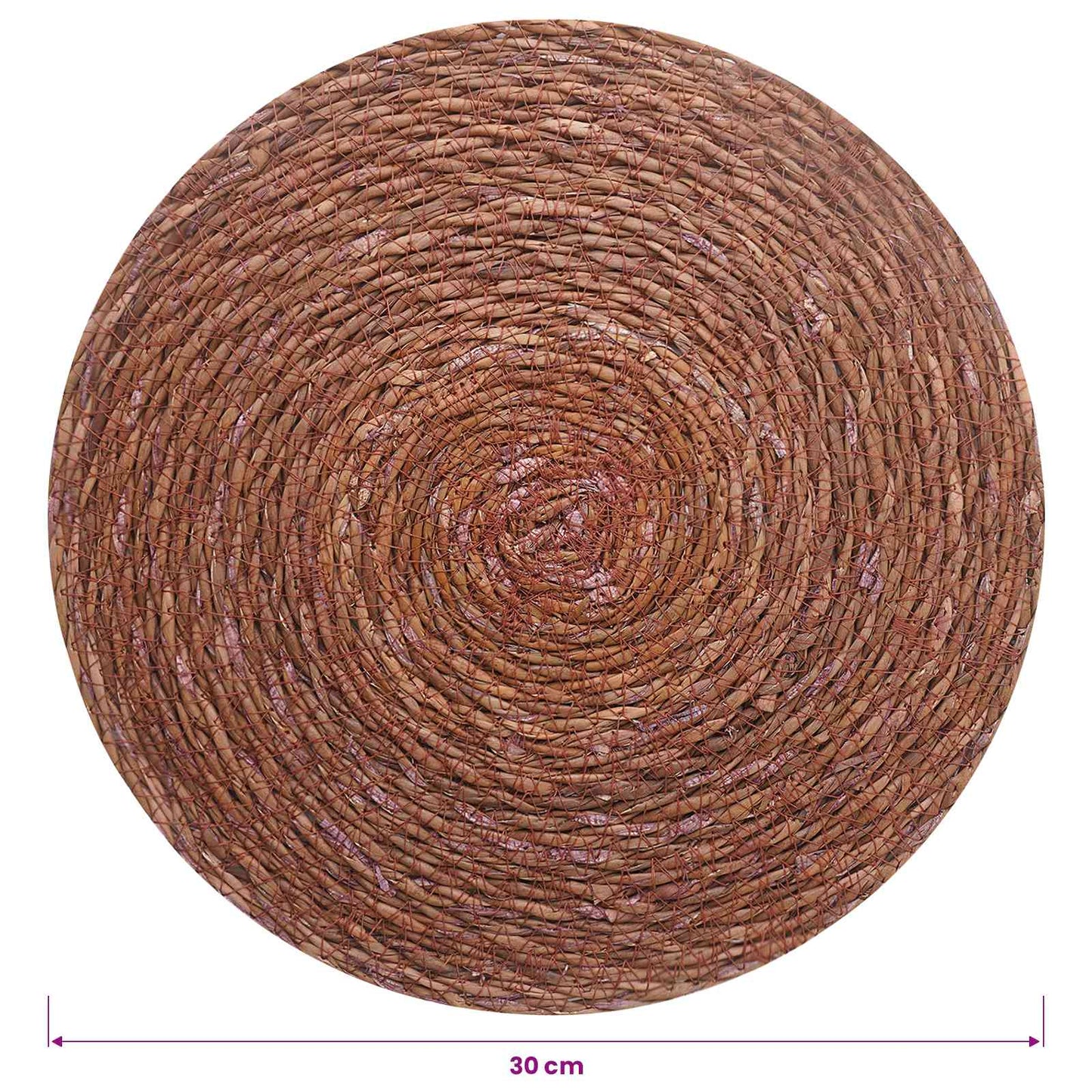 Zeegroene placemats 4 pcs Bruin Ø 30 cm 100% Zeegras is nu te koop bij PeponiXL, paradijselijk wonen!