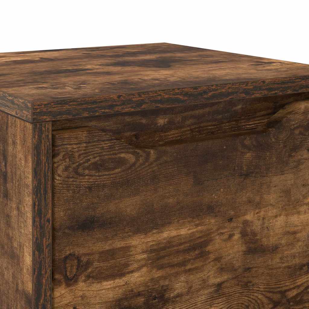 Badkamer Kast Gerookt eiken 30,5 x 30 x 101 cm Bewerkt hout is nu te koop bij PeponiXL, paradijselijk wonen!