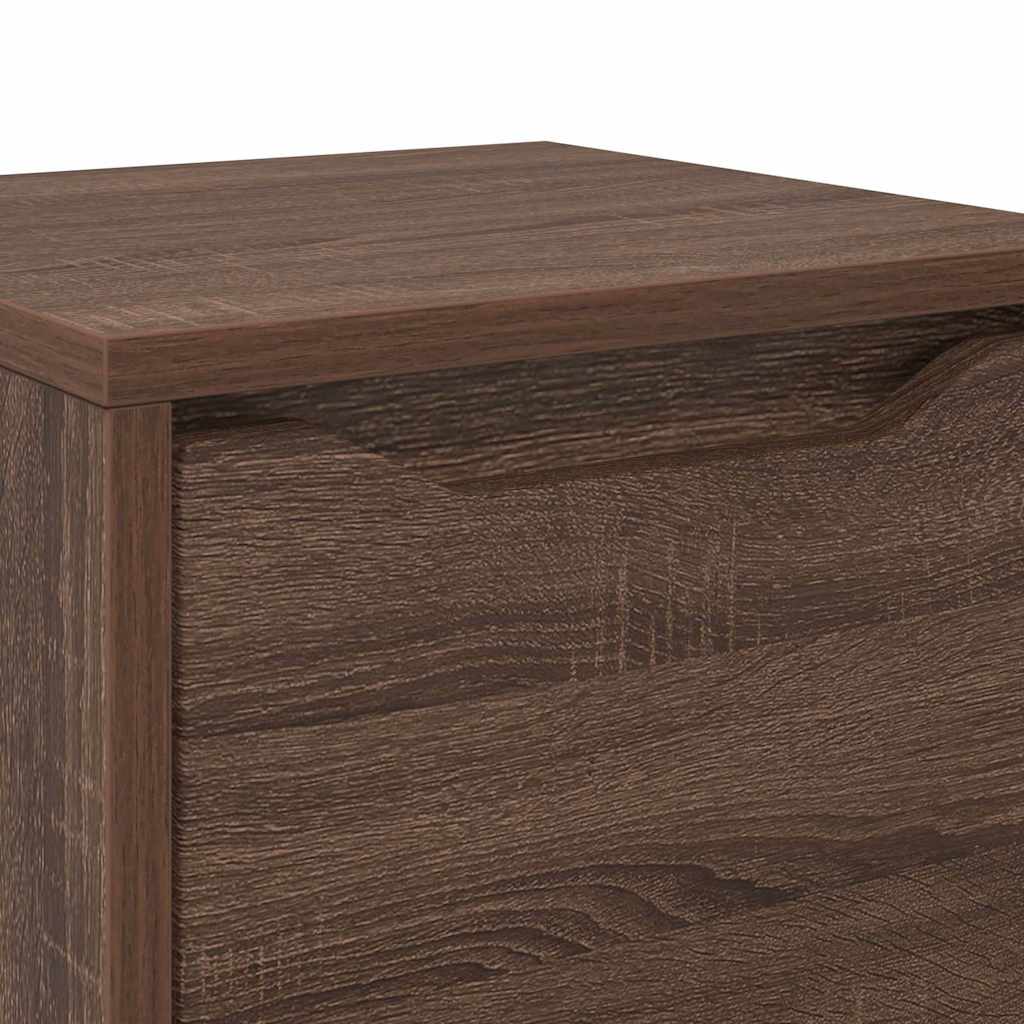 Badkamer Kast Bruin Eiken 30,5 x 30 x 101 cm Bewerkt hout is nu te koop bij PeponiXL, paradijselijk wonen!