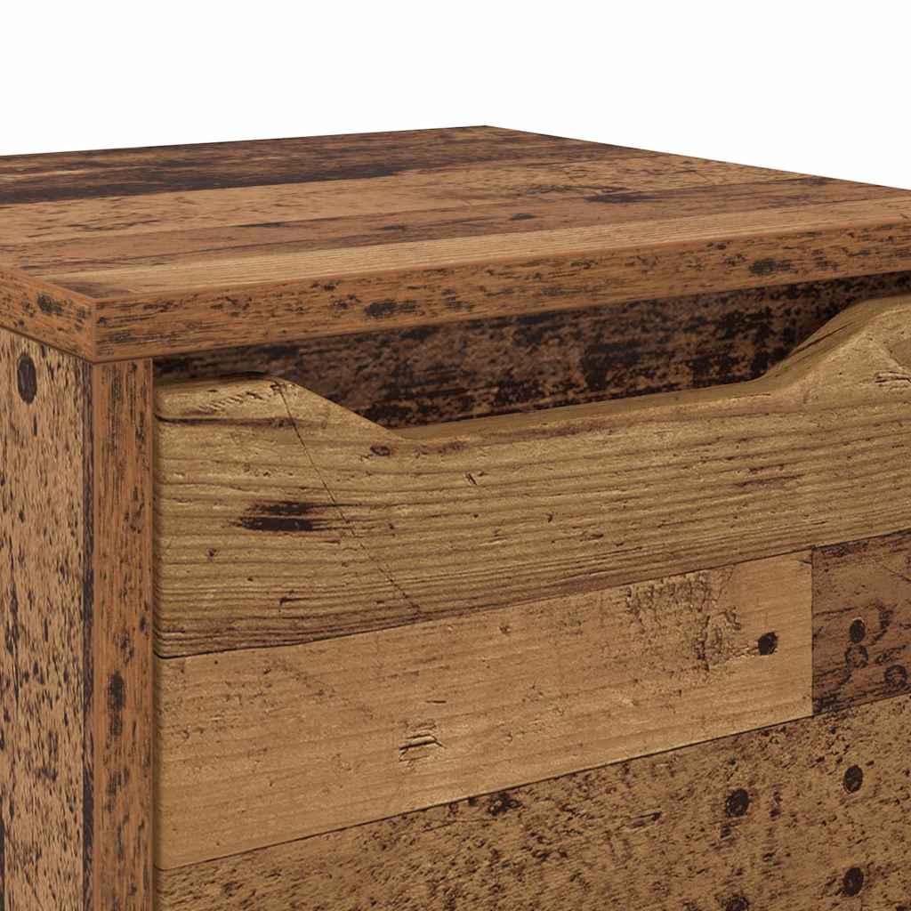 Badkamer Kast met lade Oud Hout 30,5 x 30 x 101 cm Bewerkt hout is nu te koop bij PeponiXL, paradijselijk wonen!