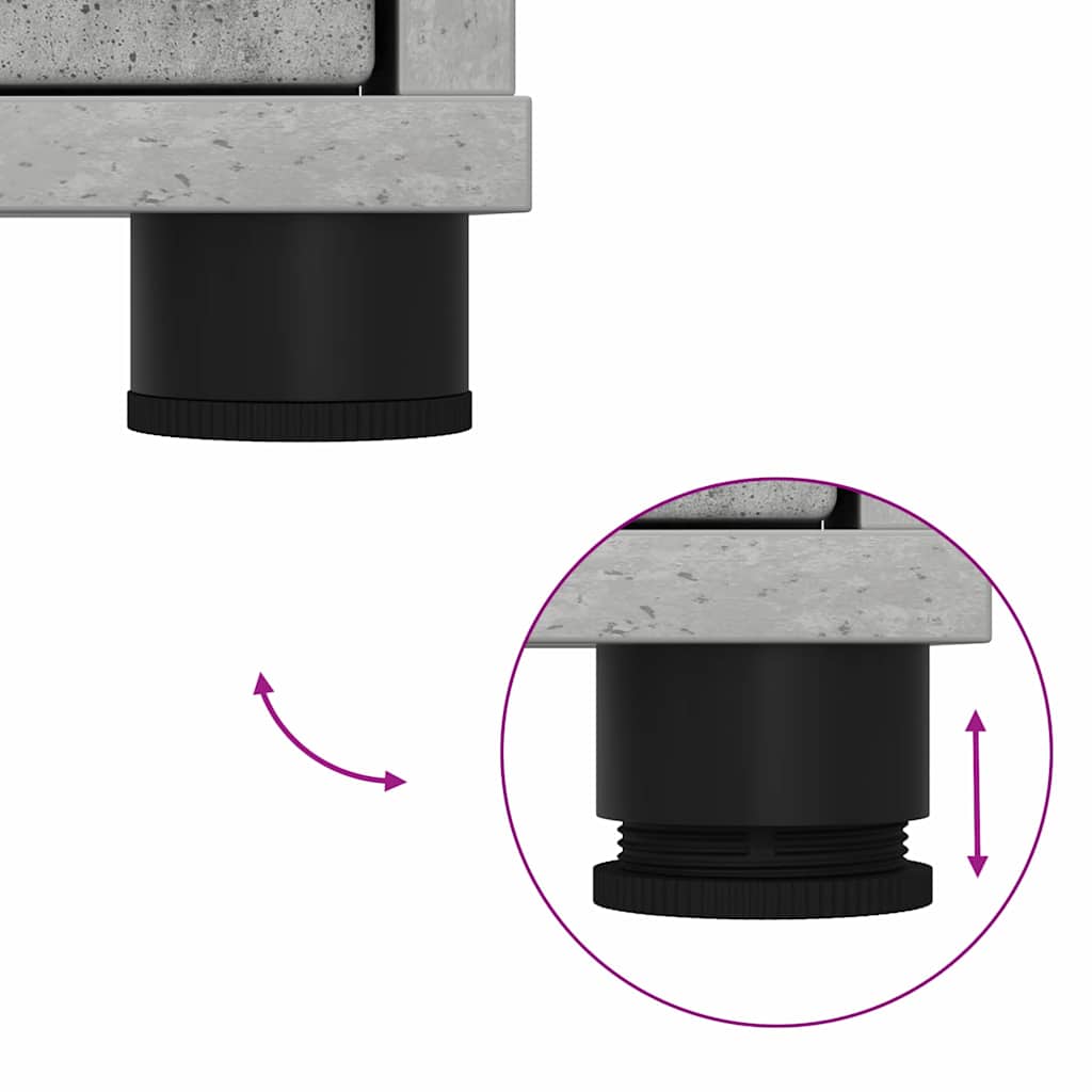 Badkamer wastafelkast Beton Grijs 60 x 30 x 60 cm Bewerkt hout is nu te koop bij PeponiXL, paradijselijk wonen!