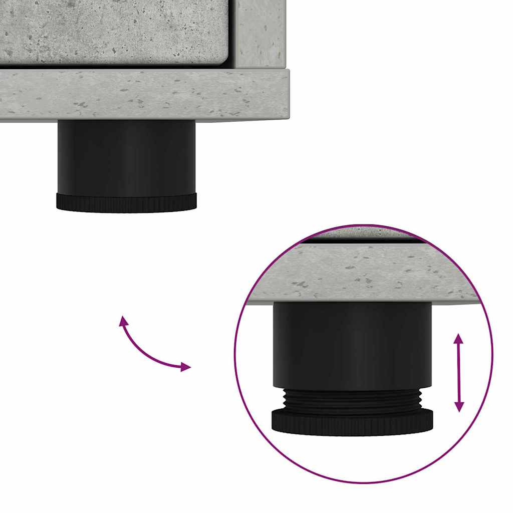 Nachtkastjes 2 pcs Beton Grijs 30,5 x 30 x 43 cm Bewerkt hout is nu te koop bij PeponiXL, paradijselijk wonen!