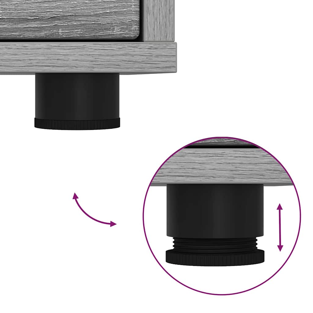 Nachtkastje Grijs Sonoma 30,5 x 30 x 43 cm Bewerkt hout is nu te koop bij PeponiXL, paradijselijk wonen!