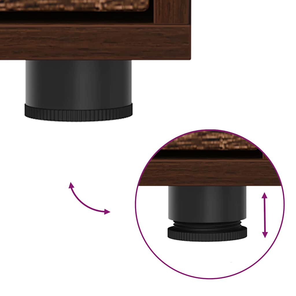 Opbergkast Bruin Eiken 40 x 48 x 57 cm Bewerkt hout is nu te koop bij PeponiXL, paradijselijk wonen!