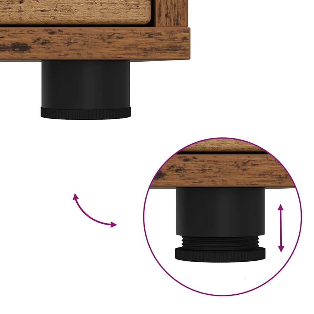 TV-kast met lade Oud Hout 100 x 48 x 43 cm Bewerkt hout is nu te koop bij PeponiXL, paradijselijk wonen!