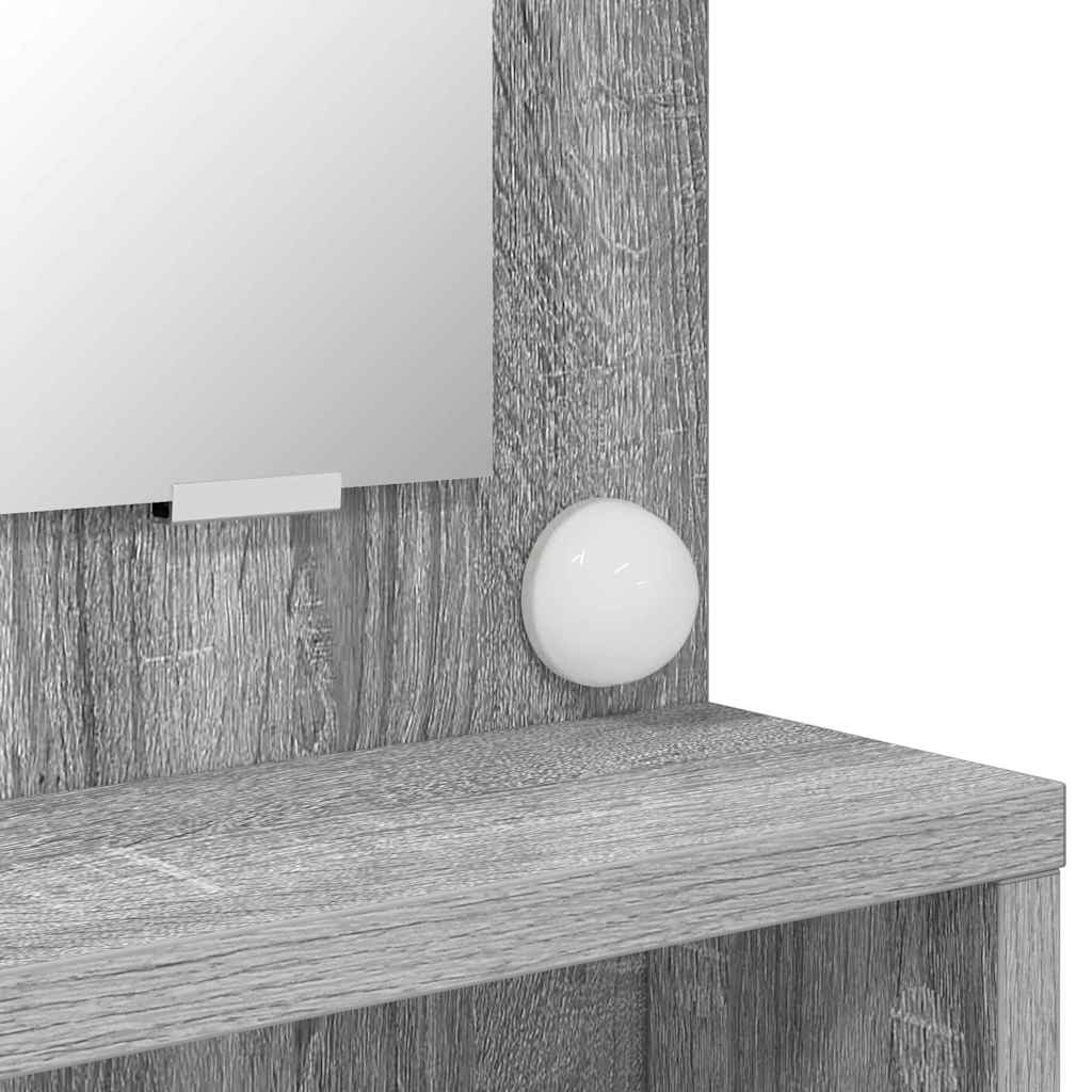 Slaapkamer Kaptafels met lade Grijs Sonoma 80 x 39,6 x 135 cm is nu te koop bij PeponiXL, paradijselijk wonen!