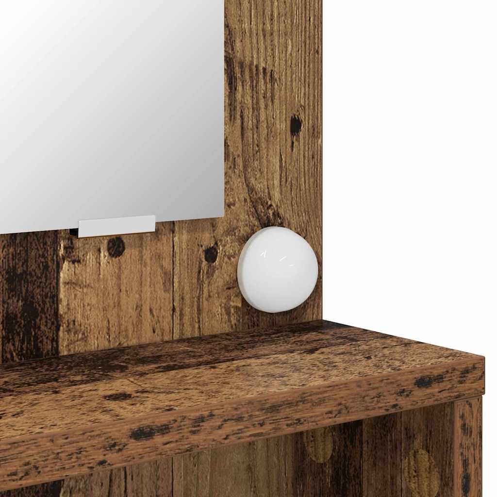 Slaapkamer Kaptafels Oud Hout 80 x 39,6 x 135 cm Bewerkt hout is nu te koop bij PeponiXL, paradijselijk wonen!