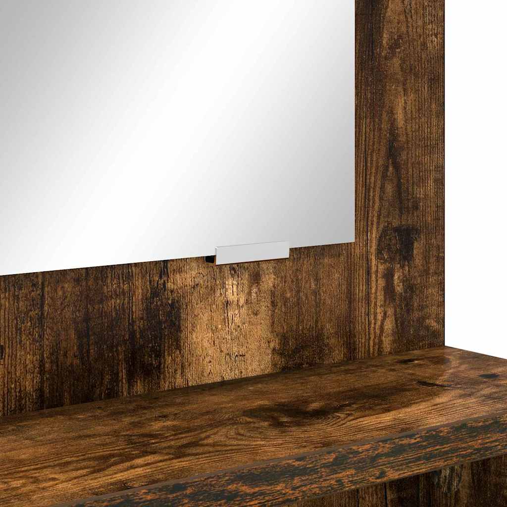 Slaapkamer Kaptafels met lade Gerookt eiken 80 x 39,6 x 135 cm is nu te koop bij PeponiXL, paradijselijk wonen!