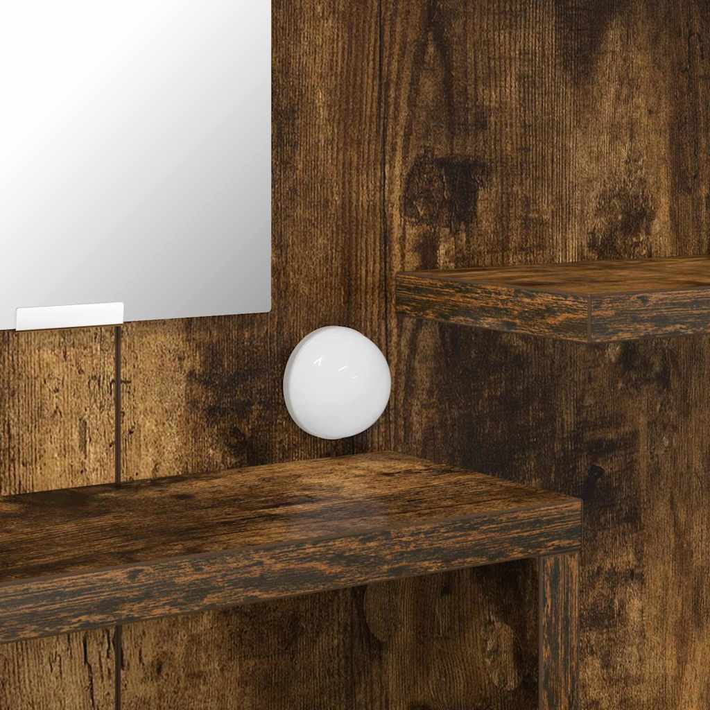 Slaapkamer Kaptafels met lade Gerookt eiken 80 x 39,6 x 135 cm is nu te koop bij PeponiXL, paradijselijk wonen!