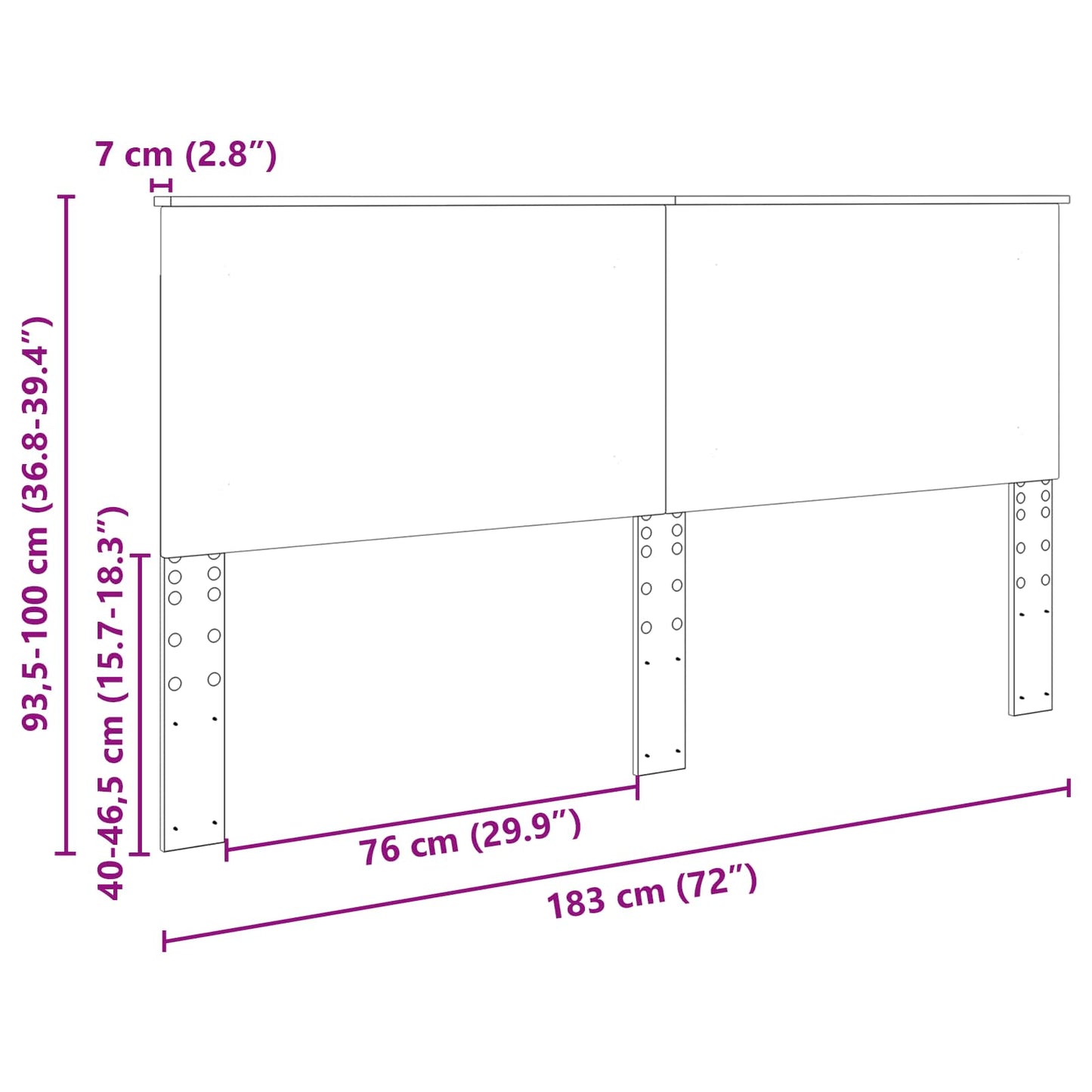 Hoofdbord Oudhout 100 cm Geconstrueerd hout is nu te koop bij PeponiXL, paradijselijk wonen!