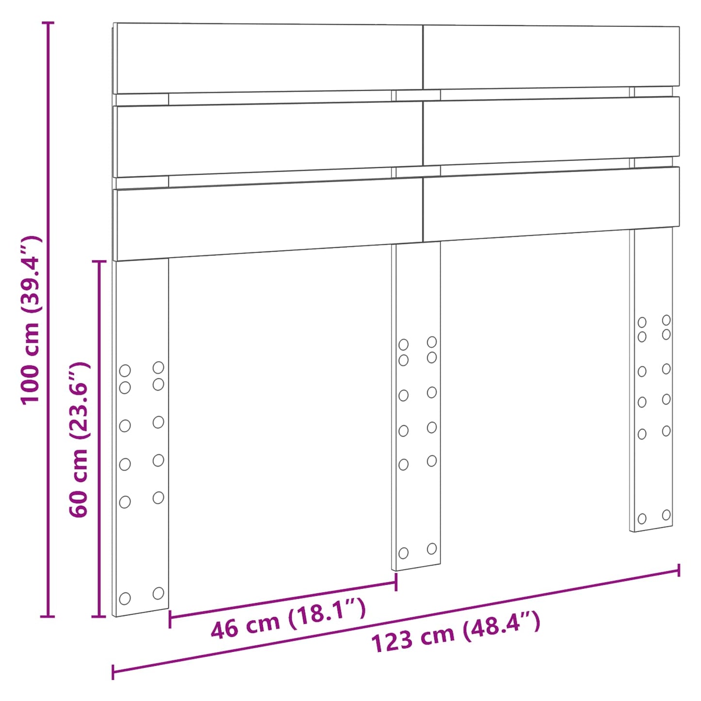 Hoofdbord Zwart Eiken Bewerkt hout is nu te koop bij PeponiXL, paradijselijk wonen!