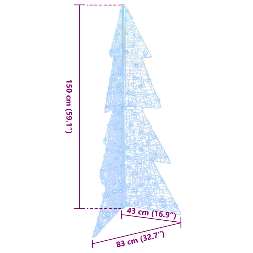 Kerstboom met 160 LED Koud Wit 150 cm Acryl is nu te koop bij PeponiXL, paradijselijk wonen!