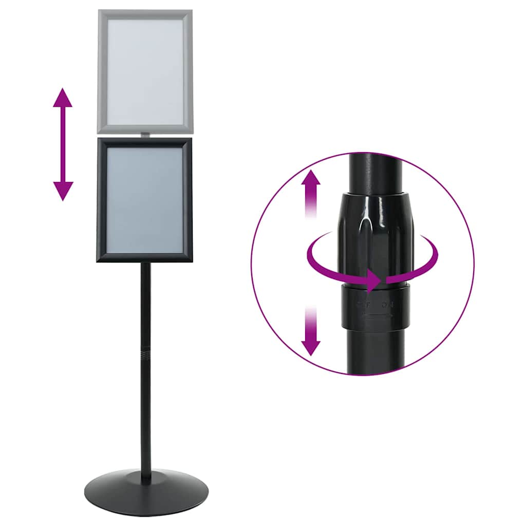 Pedestal Posterstand Zilver a4 PVC en staal is nu te koop bij PeponiXL, paradijselijk wonen!