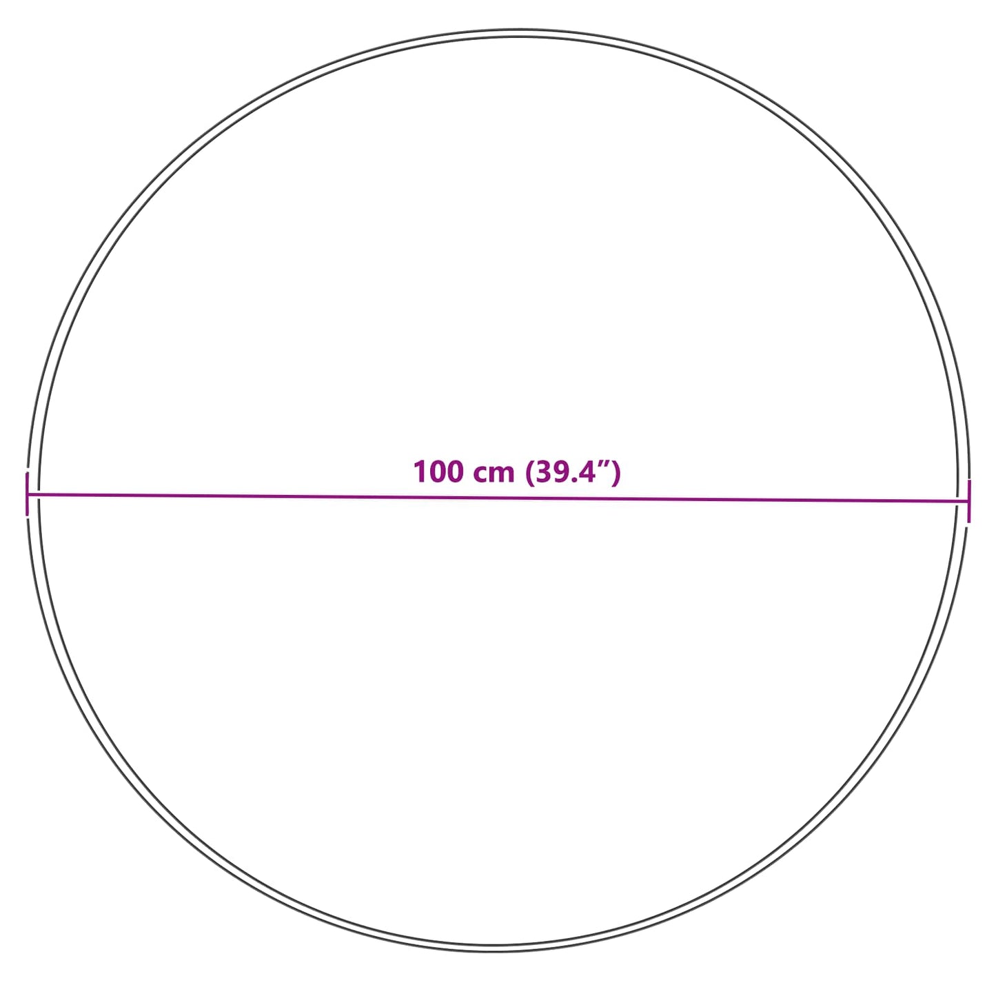 Tapijt van imitatie TAFALLA Crèmekleurig Ø 100 cm Polyester is nu te koop bij PeponiXL, paradijselijk wonen!