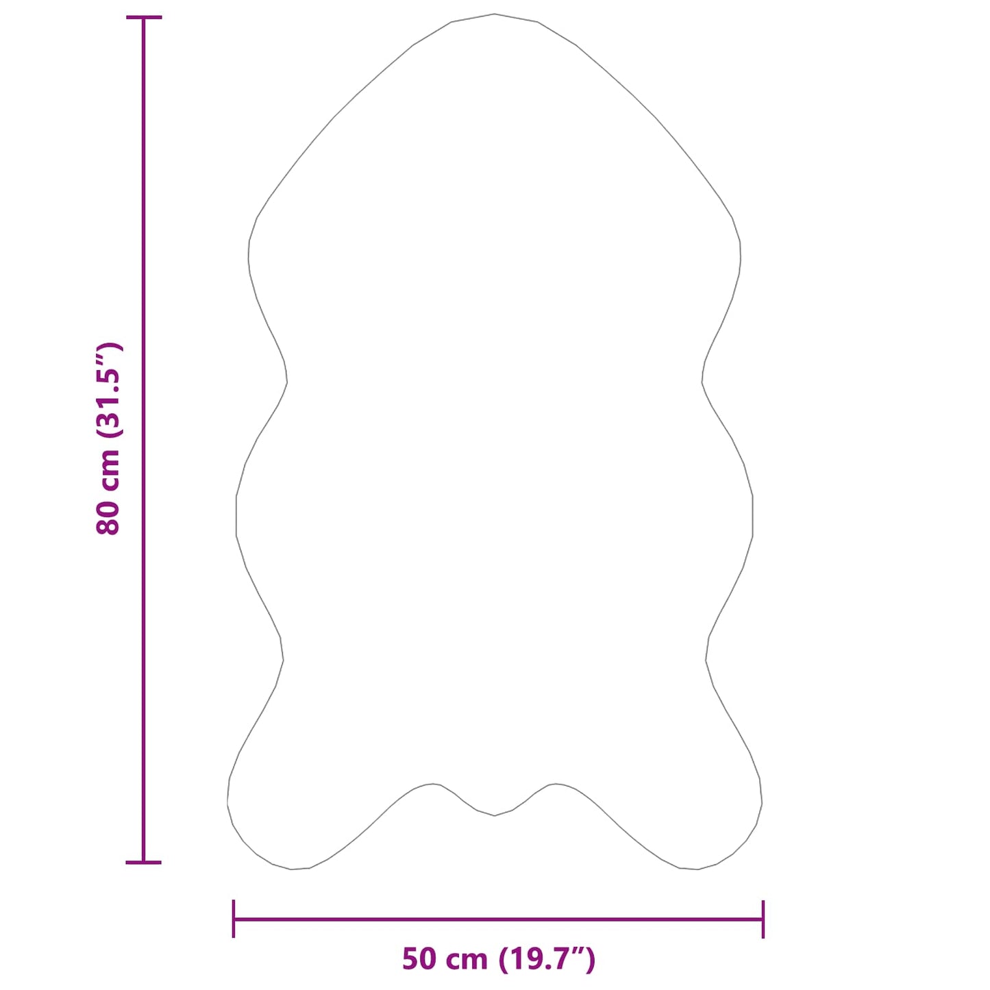 Antislip vloerkleed van imitatie konijnenbont OLITE Wit is nu te koop bij PeponiXL, paradijselijk wonen!