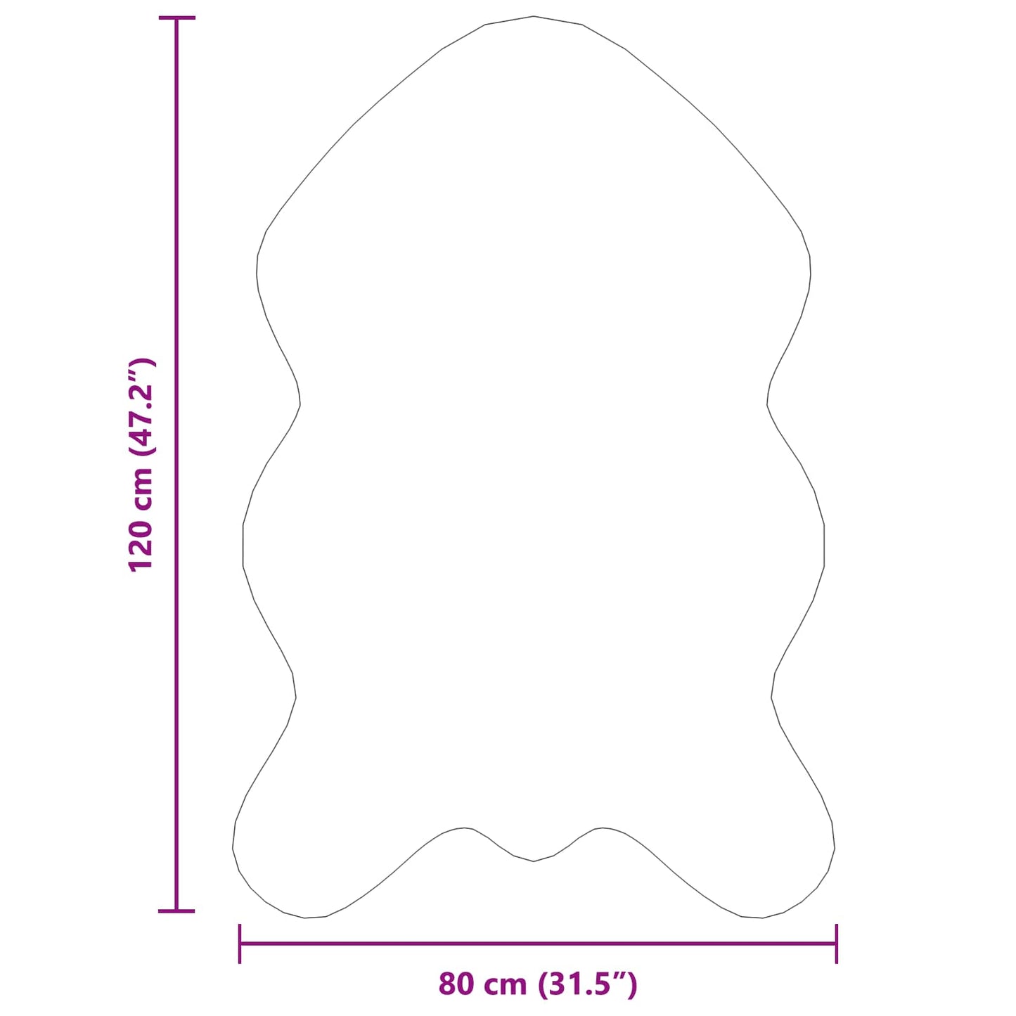 Antislip vloerkleed van imitatie konijnenbont OLITE Wit is nu te koop bij PeponiXL, paradijselijk wonen!