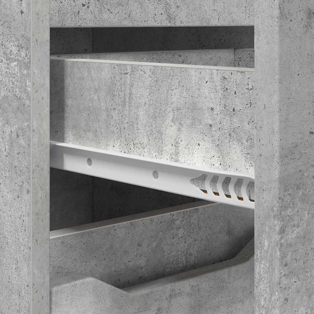 Badkamermeubelset met lade 3 pcs Beton Grijs Bewerkt hout is nu te koop bij PeponiXL, paradijselijk wonen!