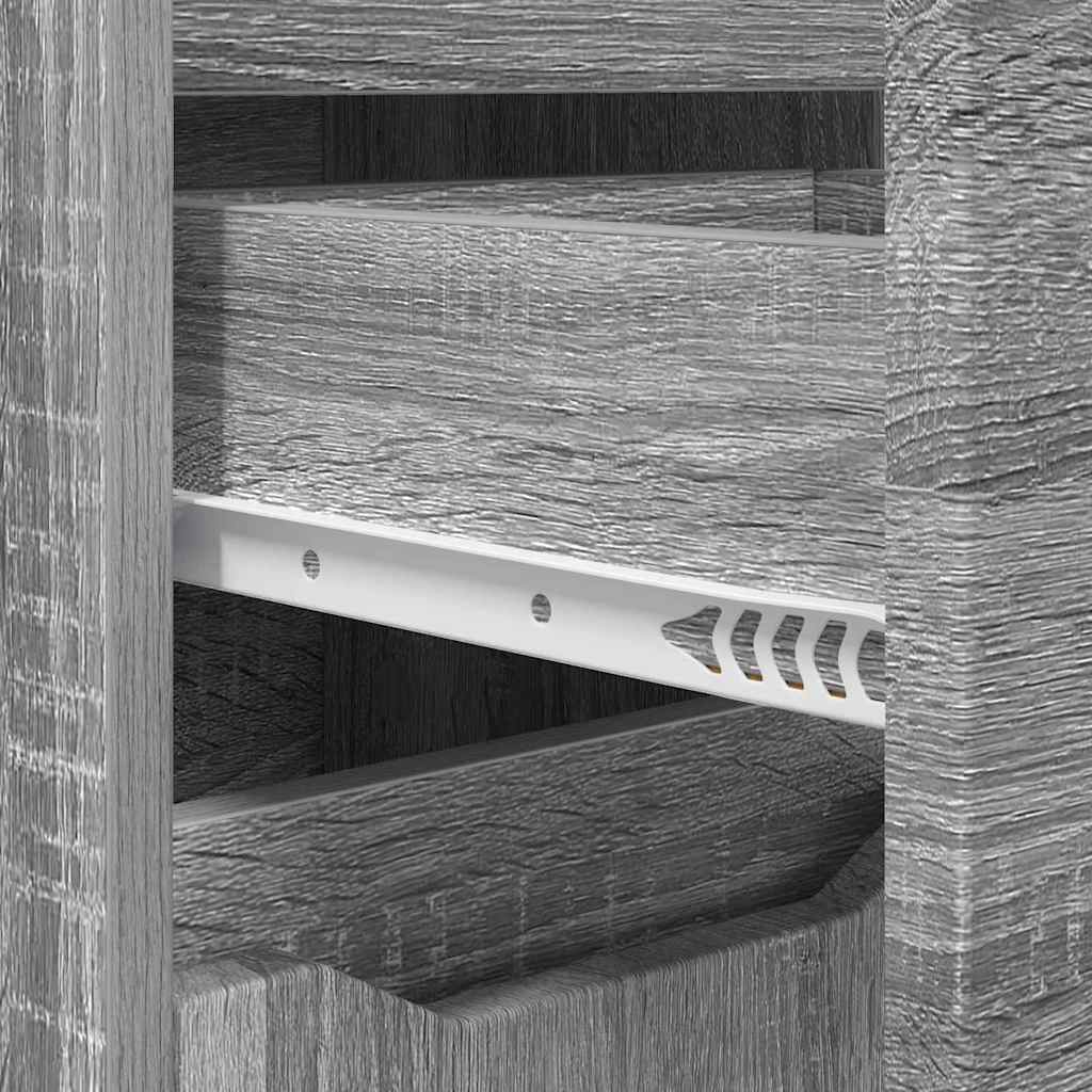 Badkamermeubelset met lade 3 pcs Grijs Sonoma Bewerkt hout is nu te koop bij PeponiXL, paradijselijk wonen!