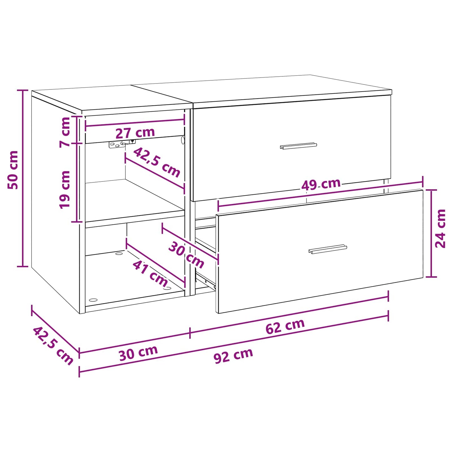 Badkamermeubelset 2 pcs Wit Bewerkt hout is nu te koop bij PeponiXL, paradijselijk wonen!