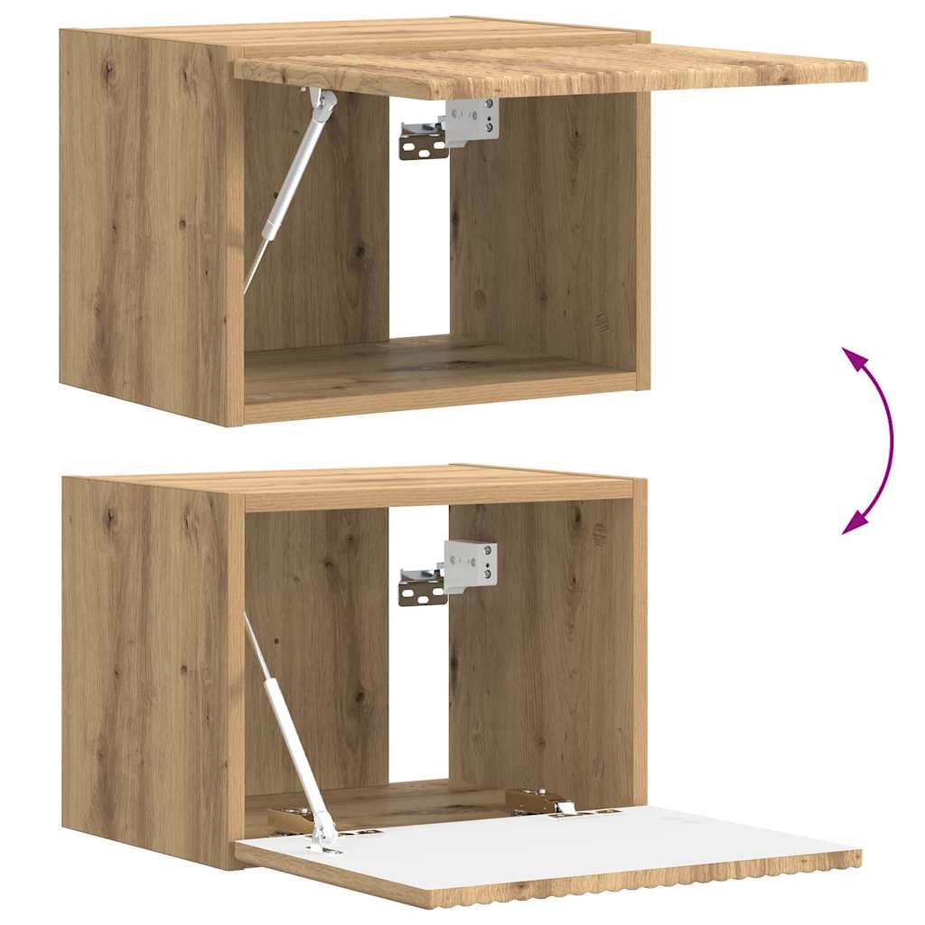 TV Wandkast Ambachtelijk eiken 39 x 31 x 29,5 cm Bewerkt hout is nu te koop bij PeponiXL, paradijselijk wonen!