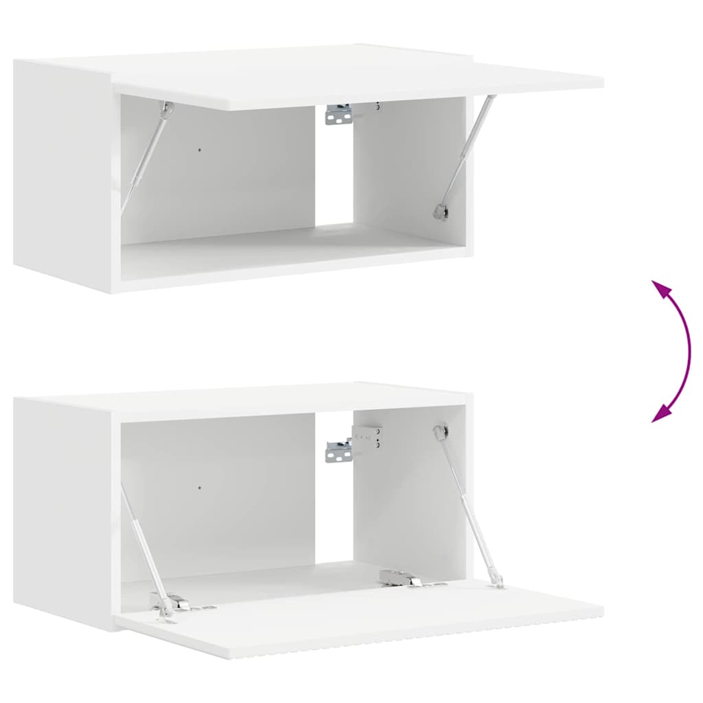 TV Wandkast Wandgemonteerd Wit 60 x 31 x 29,5 cm Bewerkt hout is nu te koop bij PeponiXL, paradijselijk wonen!