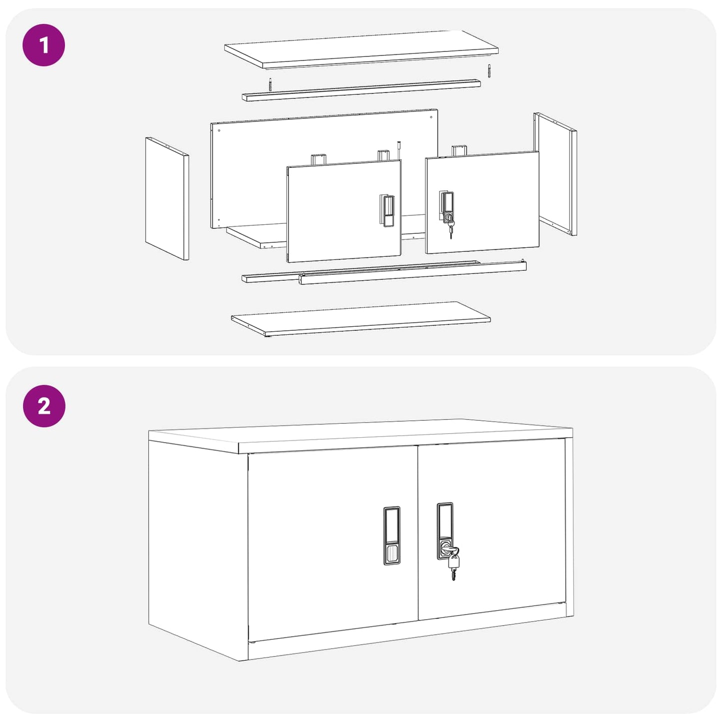 Opbergkast Roze 80 x 40 x 40 cm Staal is nu te koop bij PeponiXL, paradijselijk wonen!