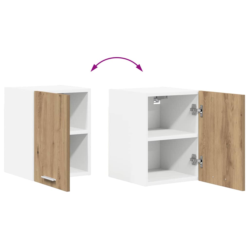 Hangkast 2 pcs Ambachtelijke Eik en Wit 30 x 31 x 40 cm is nu te koop bij PeponiXL, paradijselijk wonen!