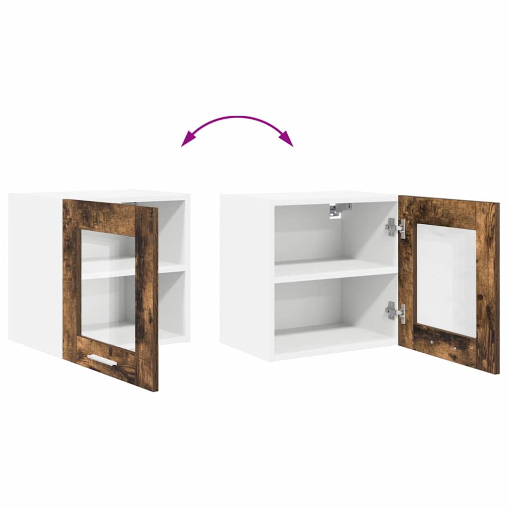 Hangkast met opslag Gerookt eiken 40 x 31 x 40 cm Bewerkt hout is nu te koop bij PeponiXL, paradijselijk wonen!