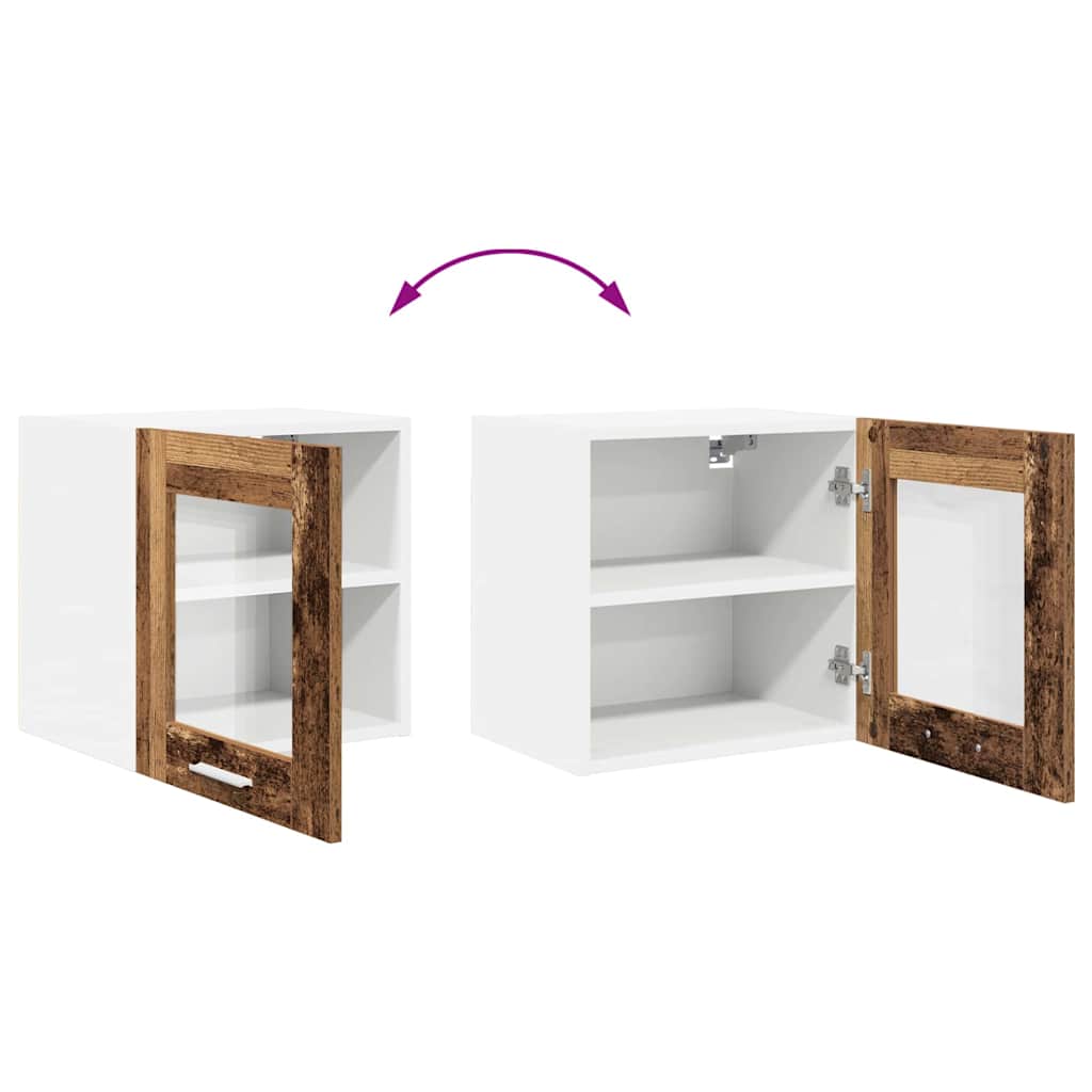 Hangkast met opslag Oudhout 40 x 31 x 40 cm Bewerkt hout is nu te koop bij PeponiXL, paradijselijk wonen!