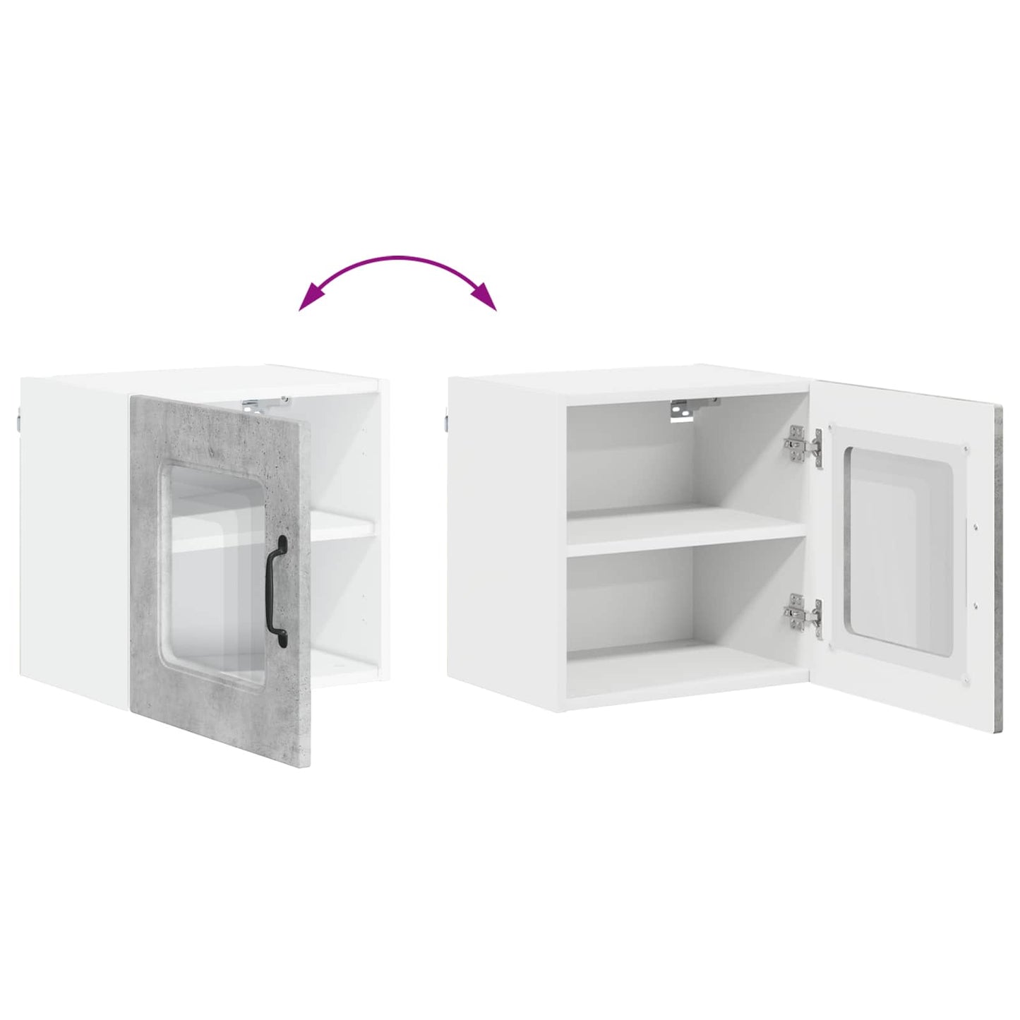 Keukenkast Kalmar Beton Grijs 40 x 31 x 40 cm Bewerkt hout is nu te koop bij PeponiXL, paradijselijk wonen!