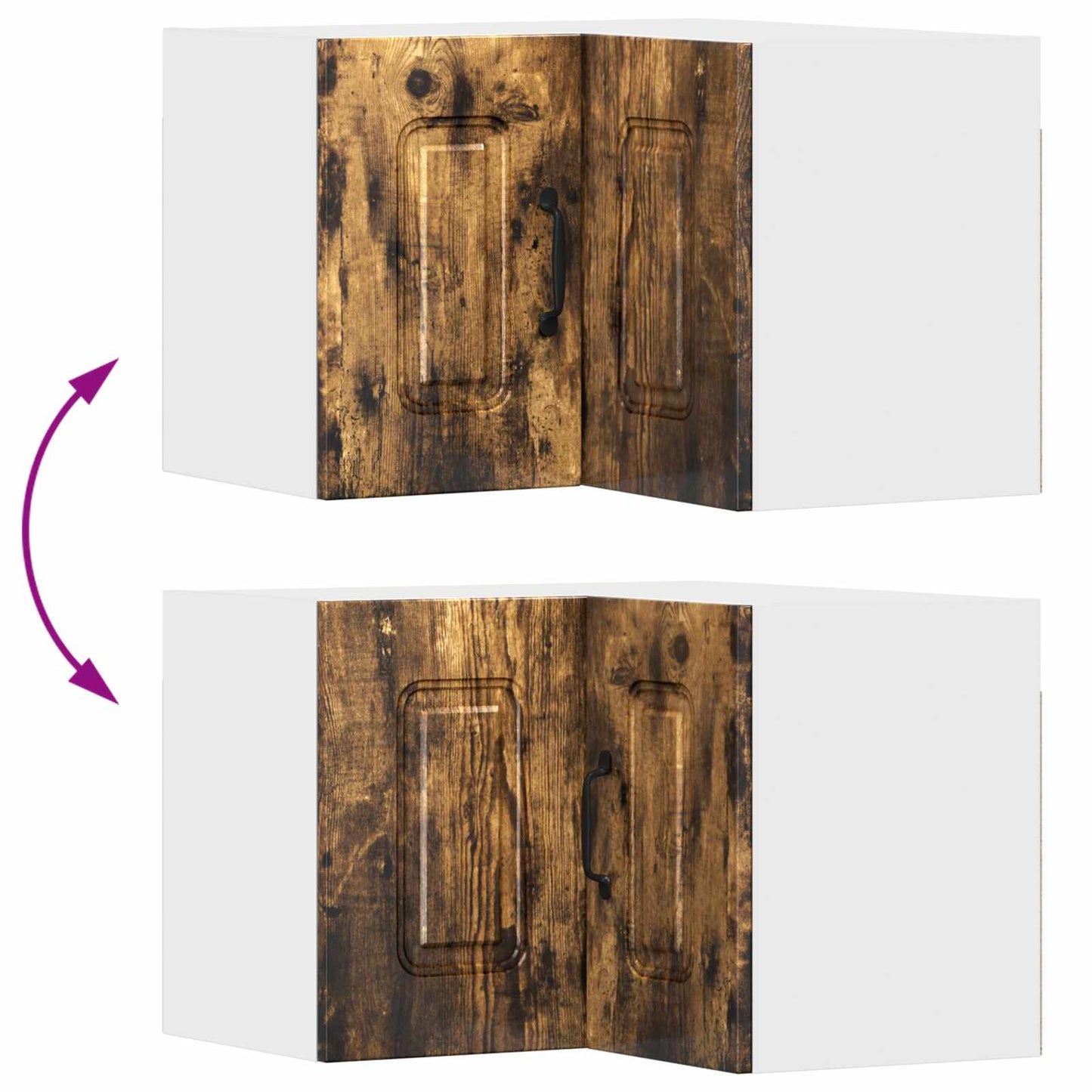 Keukenkast Kalmar Gerookt eiken 57 x 57 x 40 cm Bewerkt hout is nu te koop bij PeponiXL, paradijselijk wonen!