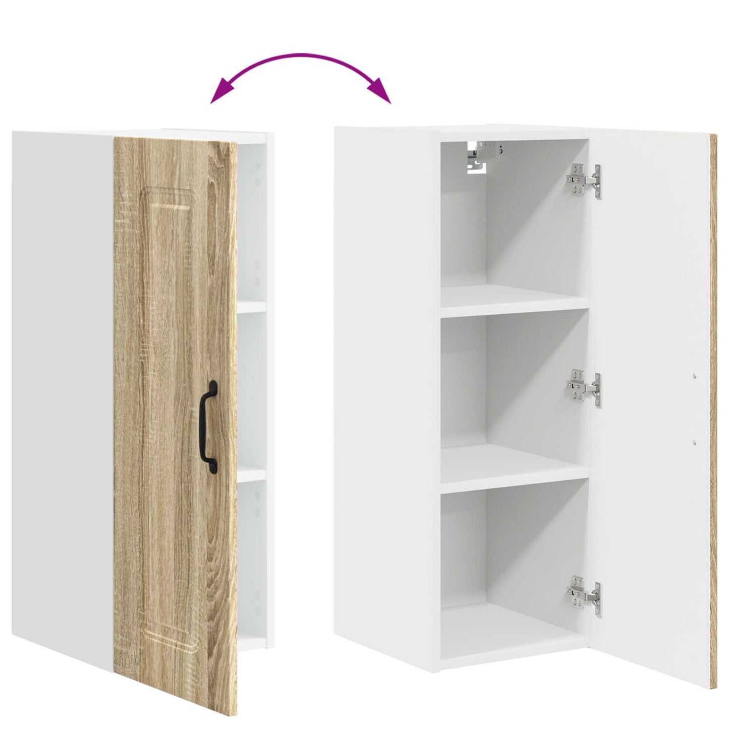 Keukenkast Kalmar Sonoma Eiken 30 x 31 x 80 cm Bewerkt hout is nu te koop bij PeponiXL, paradijselijk wonen!