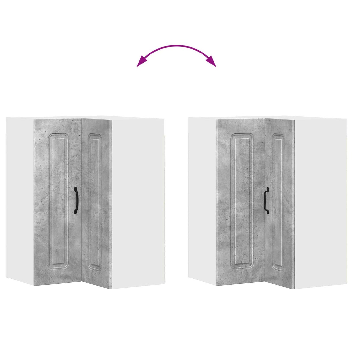 Keukenkast Kalmar Beton Grijs 57 x 57 x 80 cm Bewerkt hout is nu te koop bij PeponiXL, paradijselijk wonen!