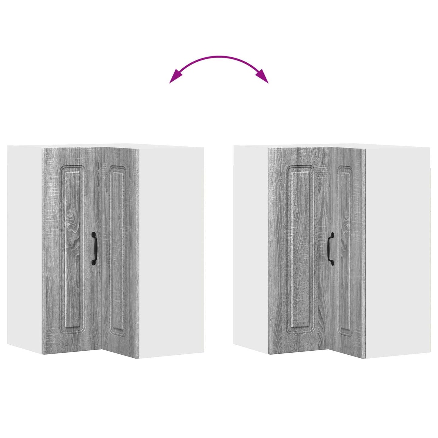 Keukenkast Kalmar Grijs Sonoma 57 x 57 x 80 cm Bewerkt hout is nu te koop bij PeponiXL, paradijselijk wonen!