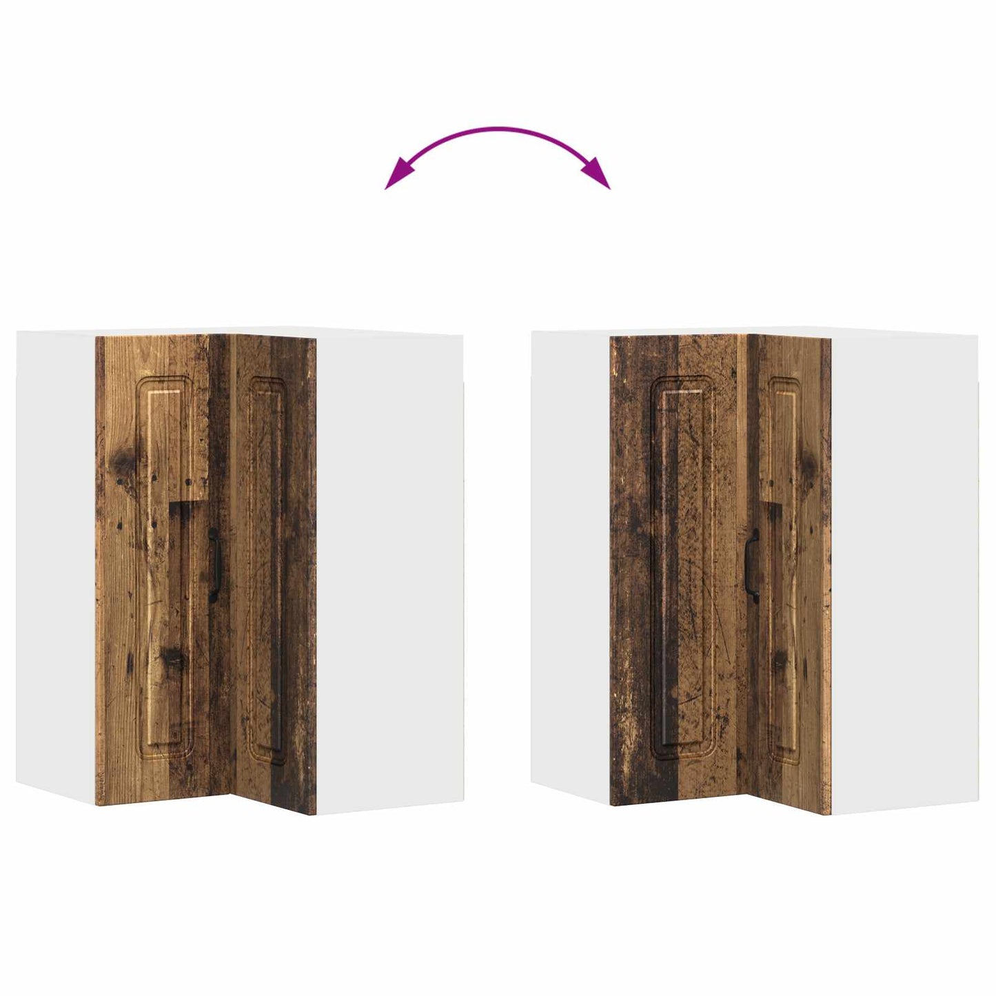 Keukenkast Kalmar Oudhout 57 x 57 x 80 cm Bewerkt hout is nu te koop bij PeponiXL, paradijselijk wonen!